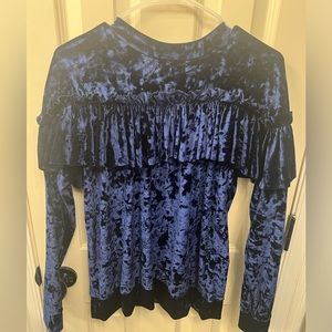 Blue Suede/Velvet 2 piece set